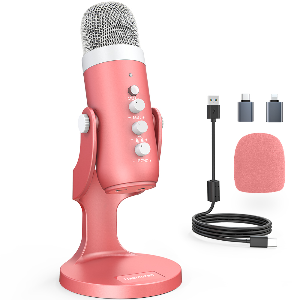 Haomuren-Microphone à condensa - Pc Gaming Pink avis et prix